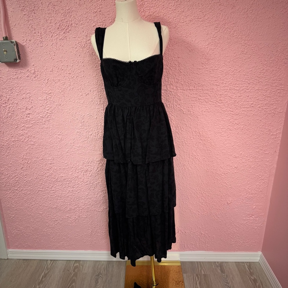 Elegant Black Layered Dress